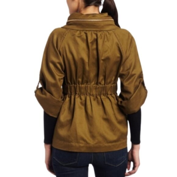 French Connection Underground Purple Twill Cotton & Linen Jacket Women's Size 10 - Picture 15 of 15